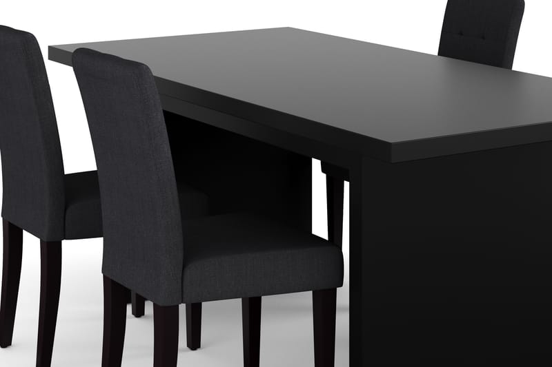 Spisebordssæt 180 cm inkl. 4 Viktor Stole - Grå / hvid - Spisebordssæt