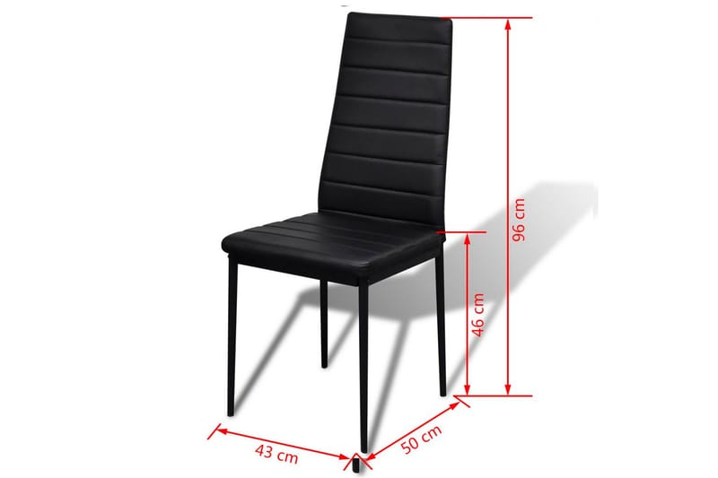Spisebordssæt 7 Dele Sort - Sort - Møbler - Borde - Spisebordssæt