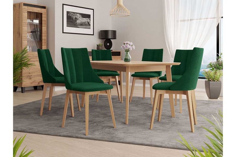 Spisebordssæt - Grøn - Møbler - Borde - Spisebordssæt