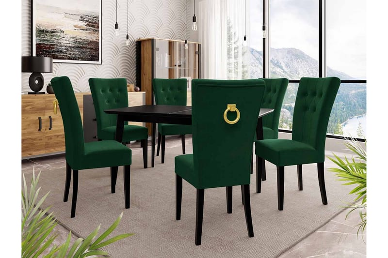 Spisebordssæt - Grøn|Natur - Møbler - Borde - Spisebordssæt