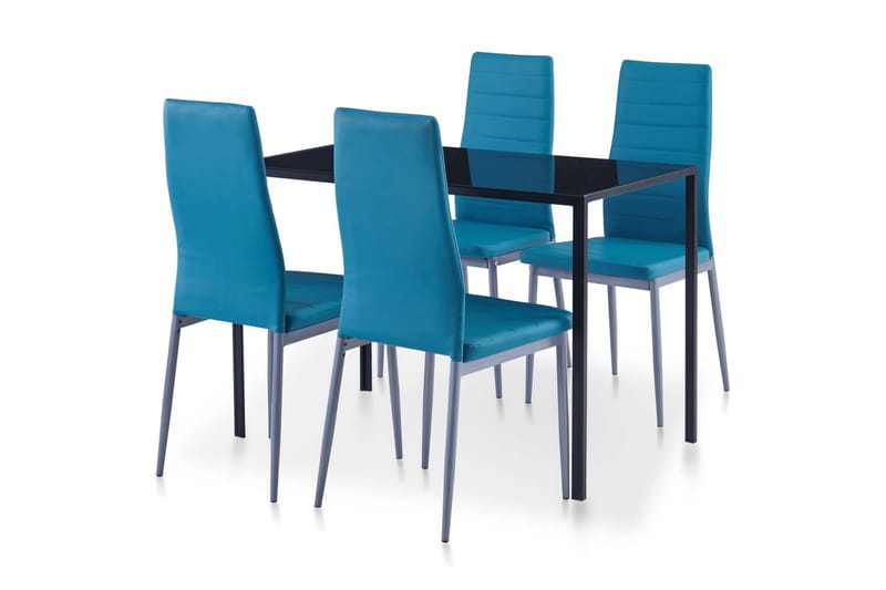 Spisebordssæt I 5 Dele Blå - Blå - Spisebordssæt