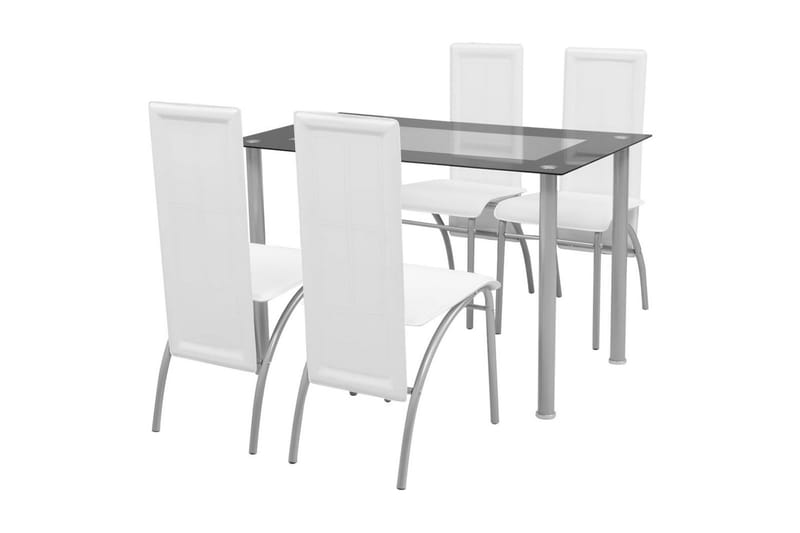 Spisebordssæt I 5 Dele Hvid - Flerfarvet - Spisebordssæt