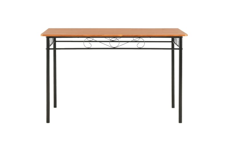 Spisebordssæt i 7 dele MDF og stål brun - Brun - Spisebordssæt