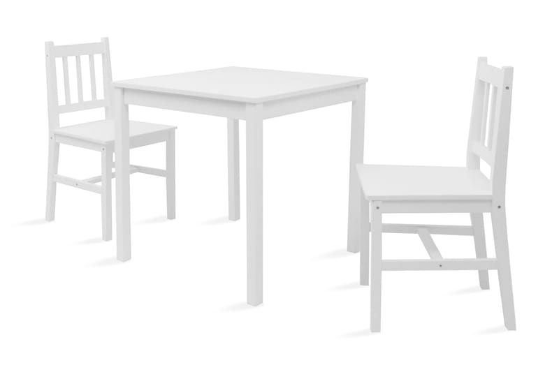 Spisebordssæt I Fyr, Hvid, 3 Dele - Hvid - Spisebordssæt