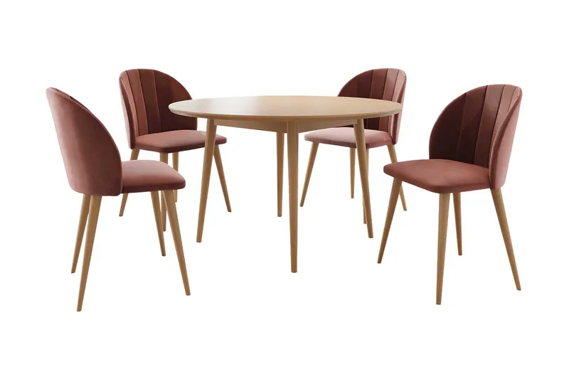 Spisebordssæt, Lyserød