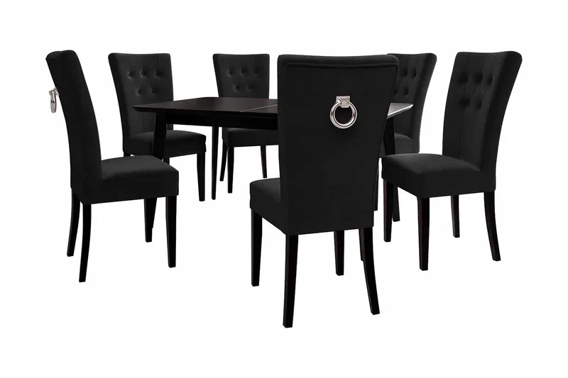 Spisebordssæt, Sort