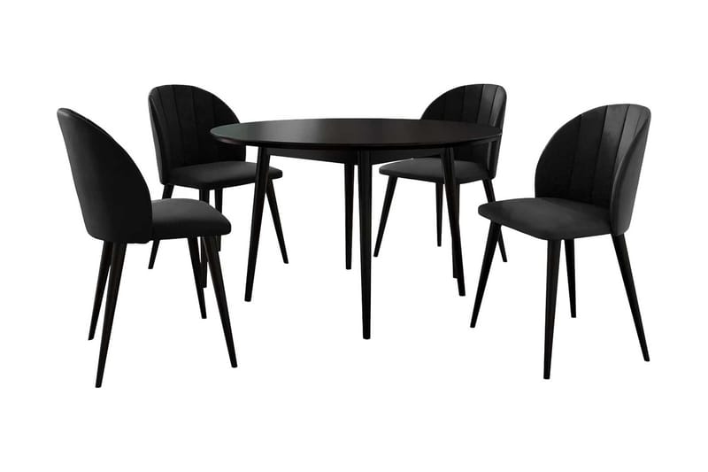 Spisebordssæt, Sort