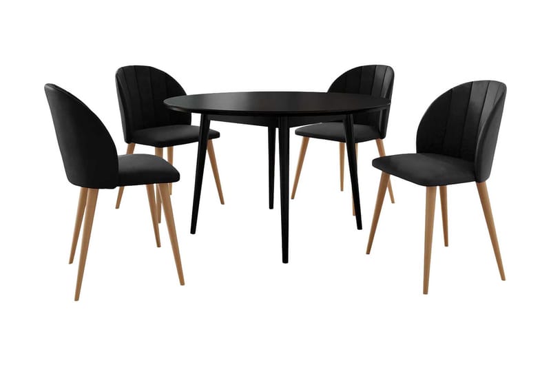 Spisebordssæt, Sort