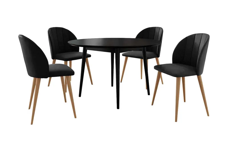 Spisebordssæt, Sort