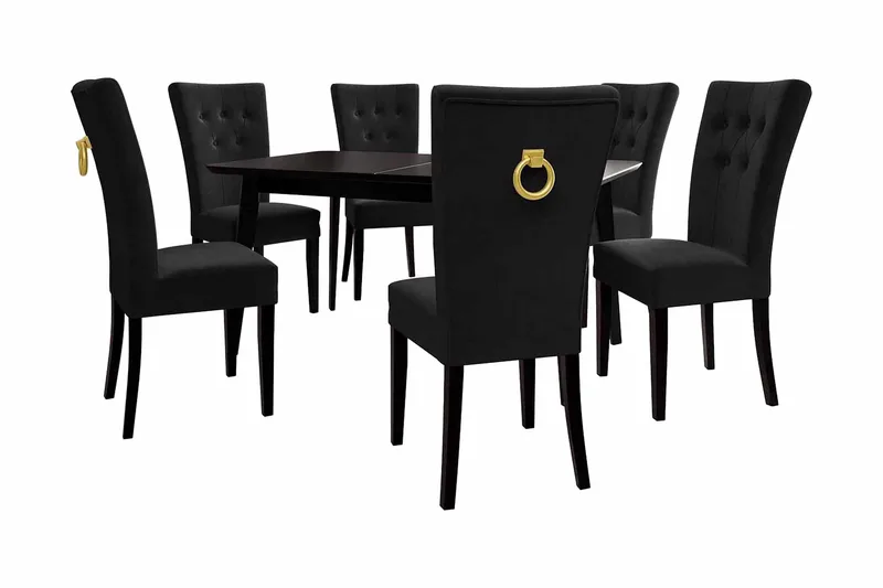 Spisebordssæt, Sort