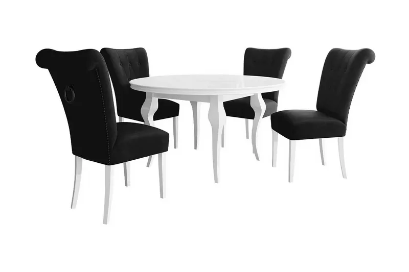 Spisebordssæt, Sort