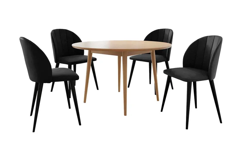 Spisebordssæt, Sort