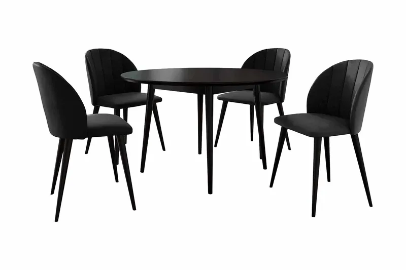 Spisebordssæt, Sort