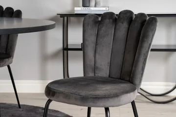 Spisegruppe Möbelfashion Copenhagen spisegruppe 140 cm rund med 4 Limhamn-stole Sort/Grå - Møbler - Borde - Spisebordssæt