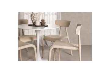 Spisegruppe Rundt spisebordssæt Hamden, Ursholmen Beige - Beige - Møbler - Borde - Spisebordssæt