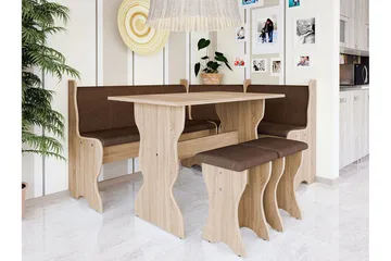 Thomas Køkkenmøblesæt - Beige / Hvid - Møbler - Borde - Spisebordssæt