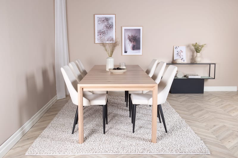 Torresolana Spisebordssæt 170 cm + 6 st Ludde Spisebordsstol - Møbler - Borde - Spisebordssæt