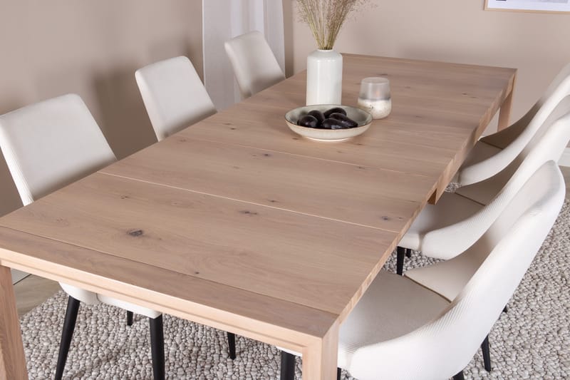 Torresolana Spisebordssæt 170 cm + 6 st Ludde Spisebordsstol - Møbler - Borde - Spisebordssæt