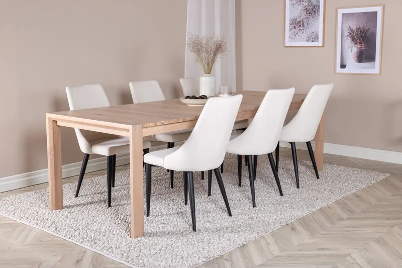 Torresolana Spisebordssæt 170 cm + 6 st Ludde Spisebordsstol, undefined