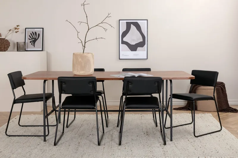 Uno spisebord med 6 Kenth Spisebordsstol, undefined