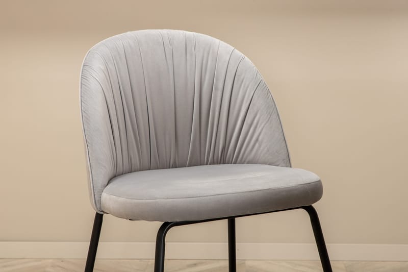 Unos Spisebordssæt 200 cm inkl 4 Foyos Stole - Valnødsbrun/Sort/Grå - Møbler - Borde - Spisebordssæt