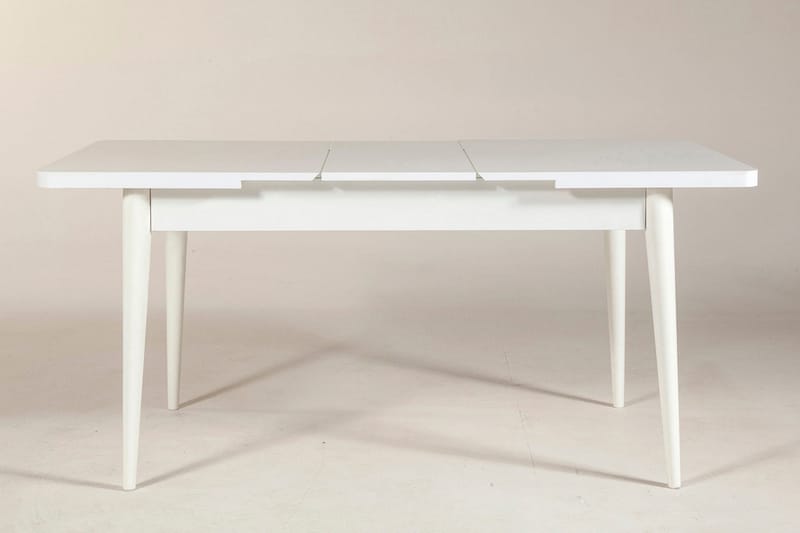 Valsot Udvideligt Spisebordssæt 129 cm - Hvid/Grå - Møbler - Borde - Spisebordssæt