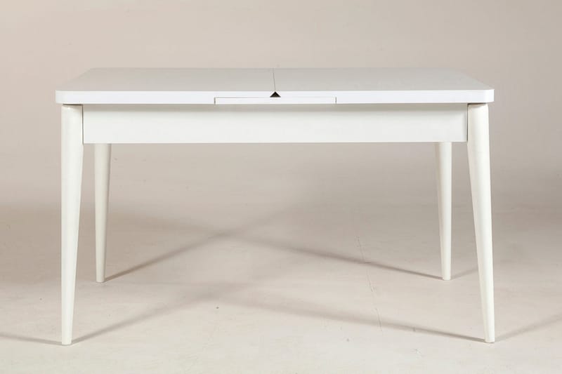 Valsot Udvideligt Spisebordssæt 129 cm - Hvid/Grå - Møbler - Borde - Spisebordssæt