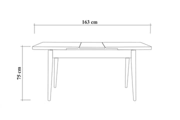 Valsot Udvideligt Spisebordssæt 129 cm - Hvid/Grå - Møbler - Borde - Spisebordssæt