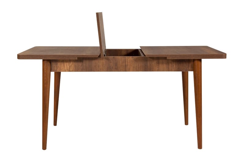 Valsot Udvideligt Spisebordssæt 129 cm - Hvid/Mørkebrun - Møbler - Borde - Spisebordssæt