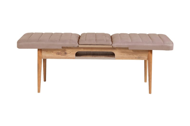 Valsot Udvideligt Spisebordssæt 129 cm - Natur/Grå/Brun - Møbler - Borde - Spisebordssæt