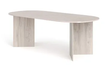 Vera spisegruppe 220 cm rektangulær hvidlaseret med 6 Eira spisestole - Hvidbejdset eg - Møbler - Borde - Spisebordssæt