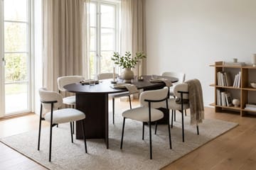 Vera spisegruppe rektangulær 180 cm røget eg med 6 Lucy spisestole - Røget eg - Møbler - Borde - Spisebordssæt