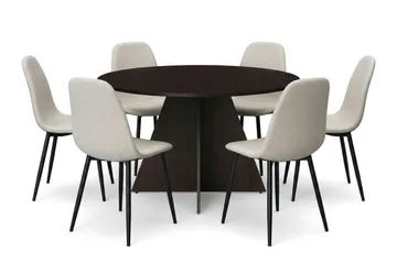 Beige/metalben sort - Brun