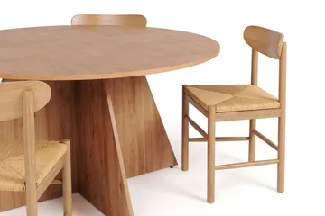 Vera spisegruppe rund 150 cm eg med 6 Malte spisebordsstole - Eg - Møbler - Borde - Spisebordssæt