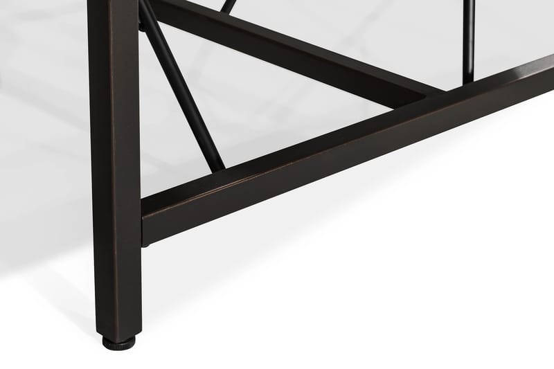 Wilmer Spisebordssæt 140 cm med 4 Shell Stole - Rustik Elm/Sort PU - Spisebordssæt