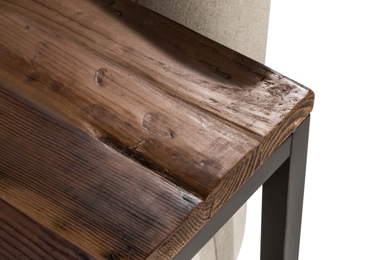Wilmer Spisebordssæt 140 cm med 4 Viktoria Lænestol - Rustik Elm/Sort/Beige/Træ - Møbler - Borde - Spisebordssæt