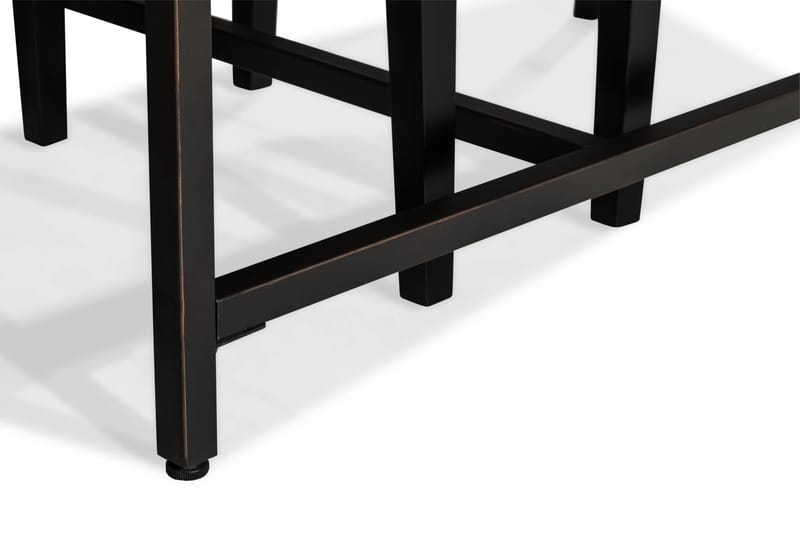 Wilmer Spisebordssæt 180 cm med 6 Tone Lænestol - Rustik Elm/Sort PU - Spisebordssæt