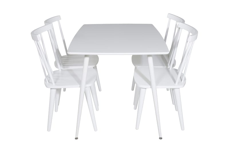 Ypas Spisebordssæt 120 cm inkl 4 Mollan Stole - Hvid - Møbler - Borde - Spisebordssæt