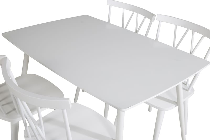 Ypas Spisebordssæt 120 cm inkl 4 Mollan Stole - Hvid - Møbler - Borde - Spisebordssæt