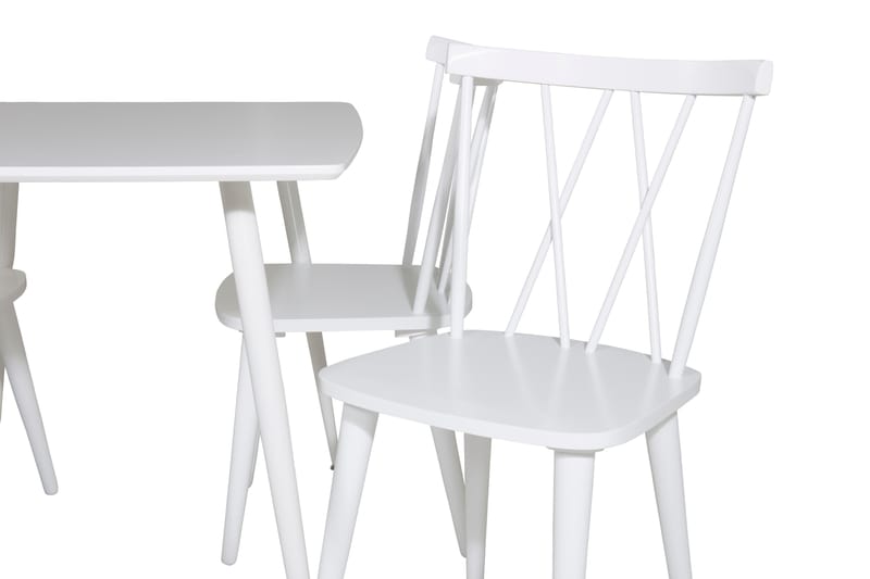 Ypas Spisebordssæt 120 cm inkl 4 Mollan Stole - Hvid - Møbler - Borde - Spisebordssæt