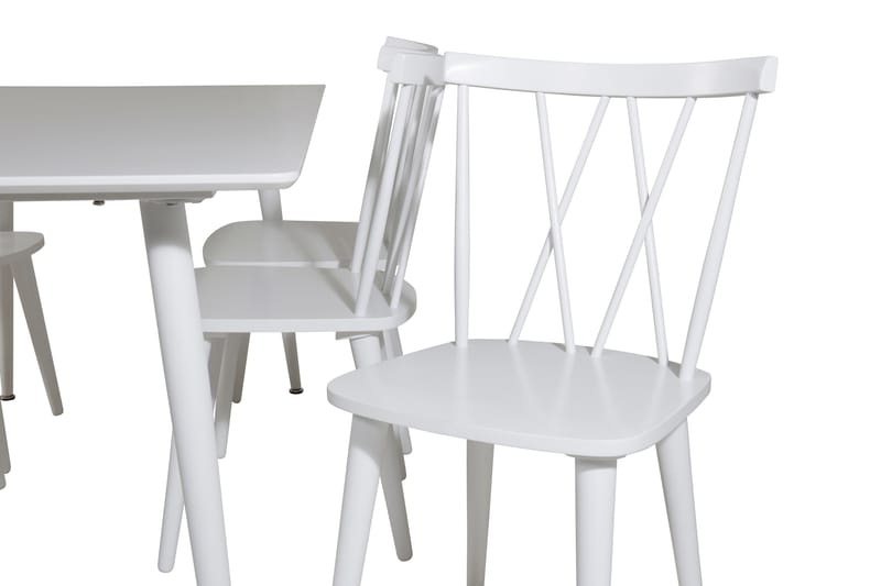 Ypas Spisebordssæt 180 cm inkl 6 Mollan Stole - Hvid - Møbler - Borde - Spisebordssæt
