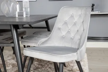 Zenazmi spisebord 195 cm med 6 stk. Valera luksus velourstole - Møbler - Borde - Spisebordssæt