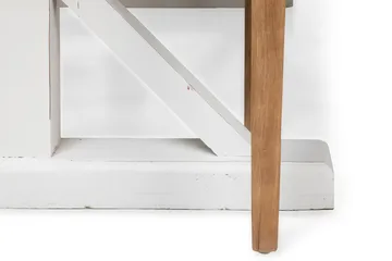 Spisegruppe Bloomington Lyon udtrækkeligt bord 200 cm med 6 Viktoria-stole Natur/Hvid/Beige Beige/Hvid - Møbler - Borde - Spisebordssæt