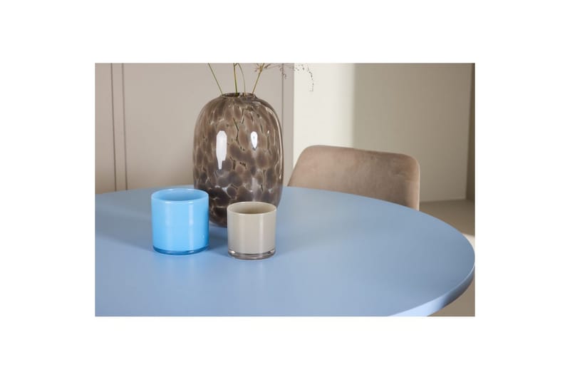 Spisegruppe Bootcut Rundt 110 cm Babyblå med 4 stk. Night Stole - Møbler - Borde - Spisebordssæt