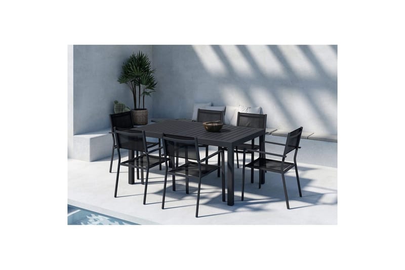 Spisegruppe Capo, Copacabana - Sort - Havemøbler - Udendørsgruppe - Havesæt