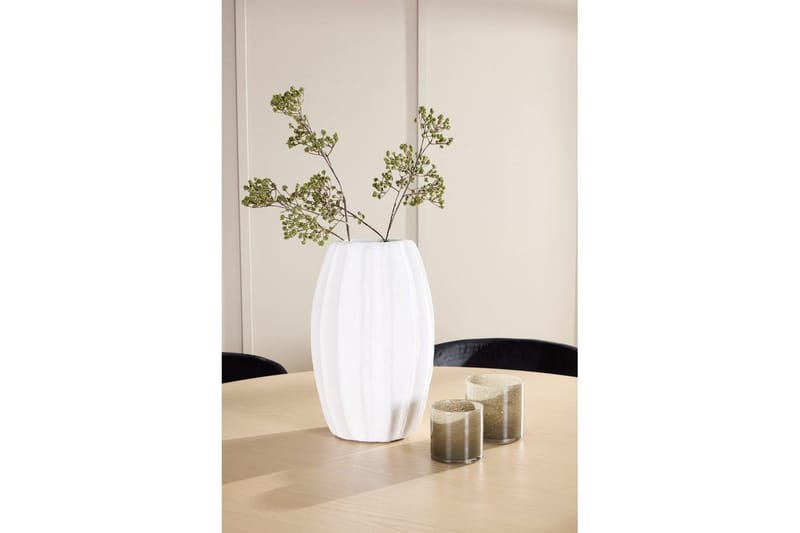 Spisegruppe Copenhagen Rundt 140 cm Hvid/Beige med 6 Edina Stole - Møbler - Borde - Spisebordssæt