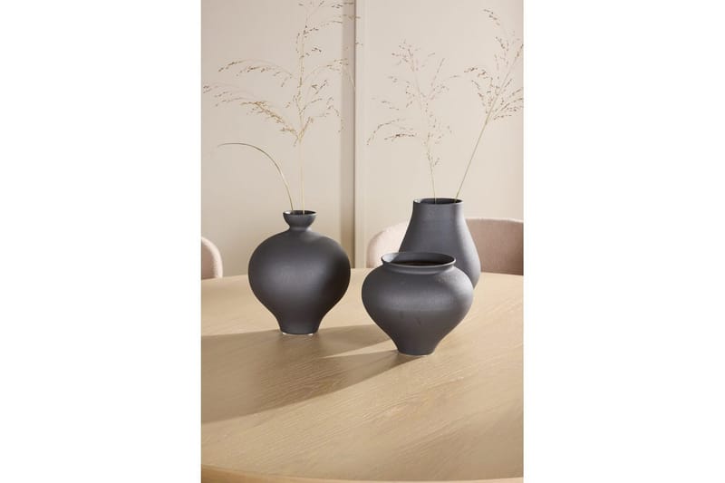 Spisegruppe Copenhagen Rundt 140 cm med 6 Astoria Stole Hvid / Sort, Beige - Hvid / Sort, Beige - Møbler - Borde - Spisebordssæt