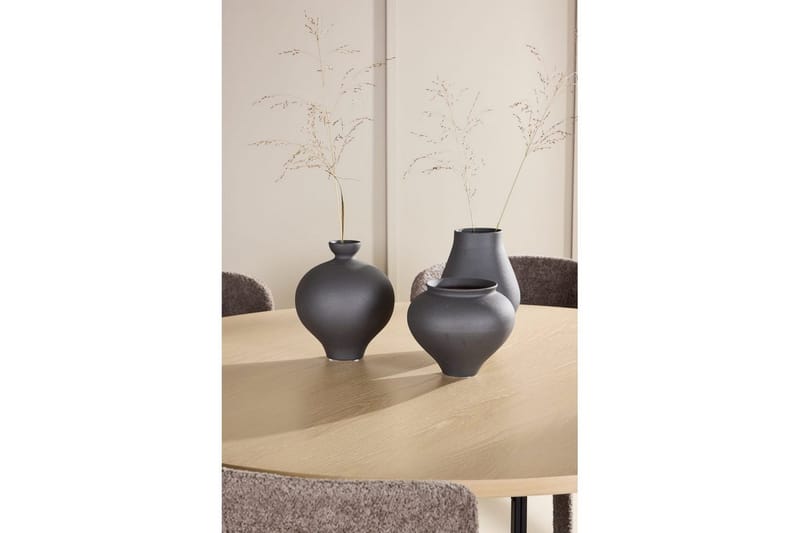 Spisegruppe Copenhagen Rundt 140 cm med 6 Astoria Stole Hvid / Sort, Brun - Hvid / Sort, Brun - Møbler - Borde - Spisebordssæt