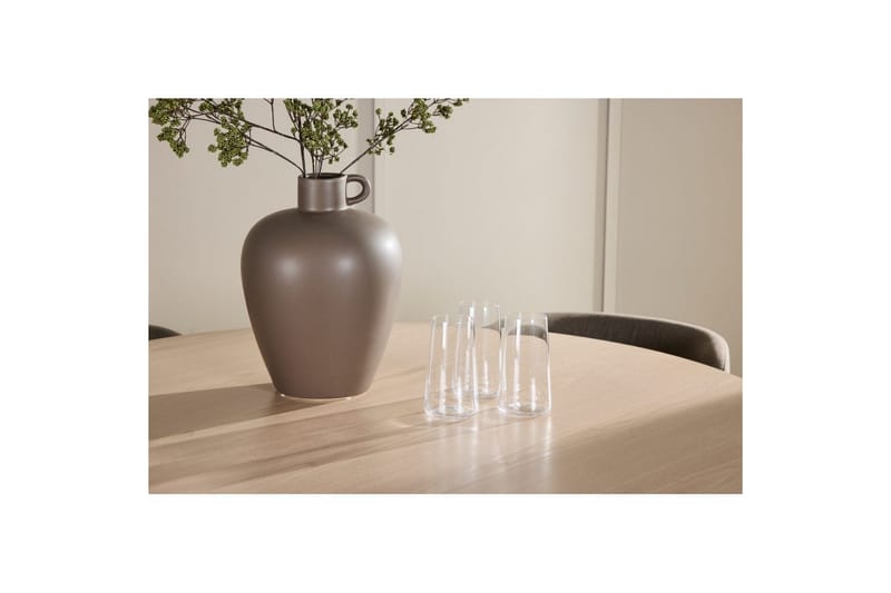 Spisegruppe Flora Rund 120 cm Hvid med 4 stk Edina Stole Sort / Brun - Sort / Brun - Møbler - Borde - Spisebordssæt