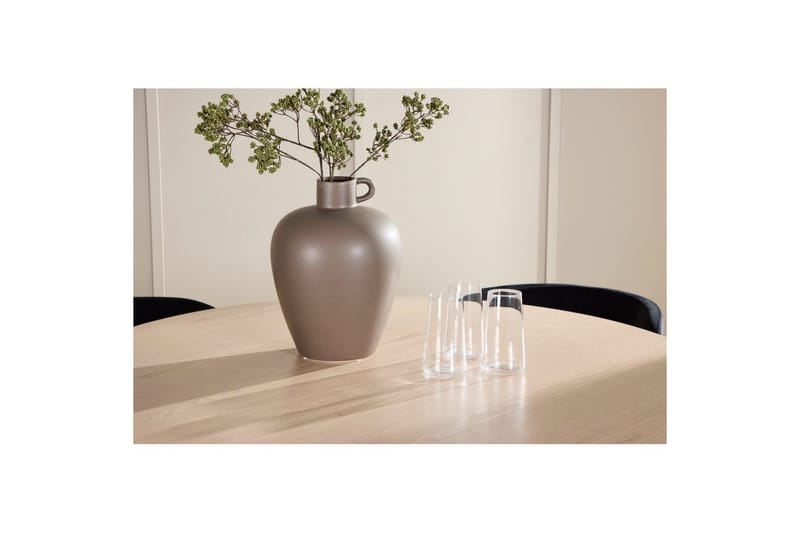 Spisegruppe Flora Rund 120 cm Hvid med 4 stk Edina Stole Sort - Sort - Møbler - Borde - Spisebordssæt